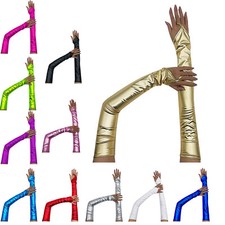 Women's Arm Cover Up Fancy Glove Nightclub Gloves Openings Mittens Fingerless