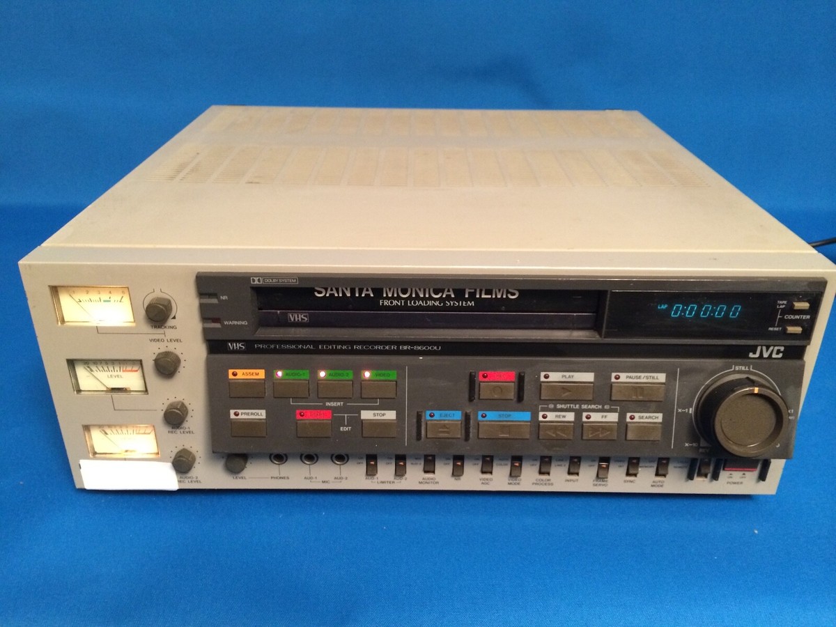 JVC BR-8600-U VHS PRO EDITING VIDEO RECORDER (no audio) w/ REMOTE