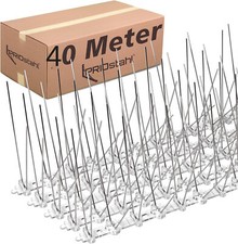 40m Steel Bird Spikes Fences Wall Window Ledge Pigeon Deterrent Cat Anti Climb