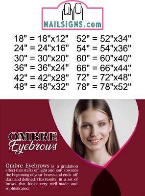 Ombre Eyebrows 09 Photo-Realistic Paper Poster Décor Non-Laminated Horizontal
