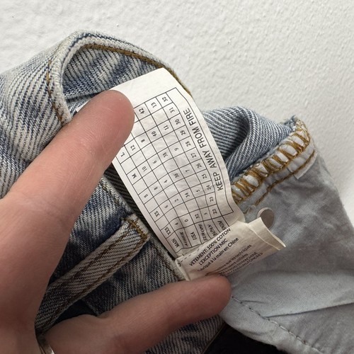 Pantalones de mezclilla One X One cucharadita azul malta Freebirds lavado claro desgastados hasta la rodilla talla 25 - Imagen 11 de 14