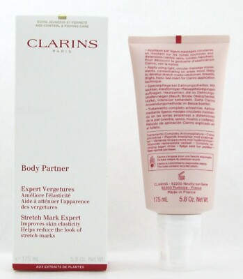 CLARINS BODY PARTNER STRETCH MARK EXPERT CREAM 175 ML./ 5.8 OZ. INNER SEALED NEW