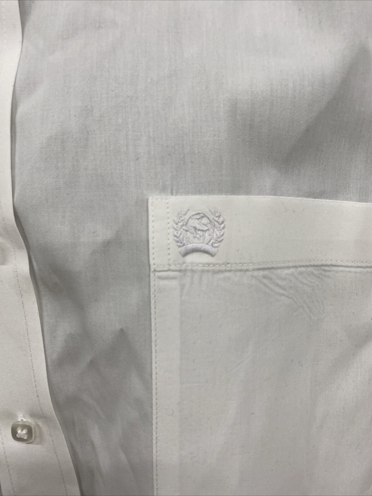 Cinch Solid White Button Down Mens Shirt Size Lar… - image 3