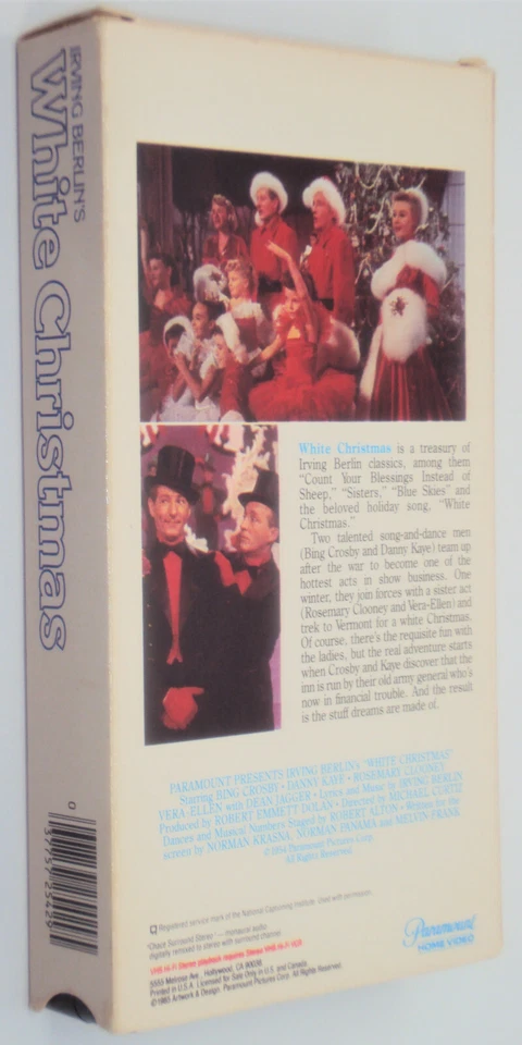 Irving Berlin's WHITE CHRISTMAS VHS 1954 Bing Crosby Danny Kay Rosemary Clooney - Image 2 of 4