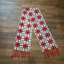 Kids Boys Girls Red Gray White Black Soft FLEECE SCARF ONE SIZE