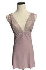 VTG Y2K Fredericks Of Hollywood Lavender Slip Dress Lingerie Teddy Nighty Lace M