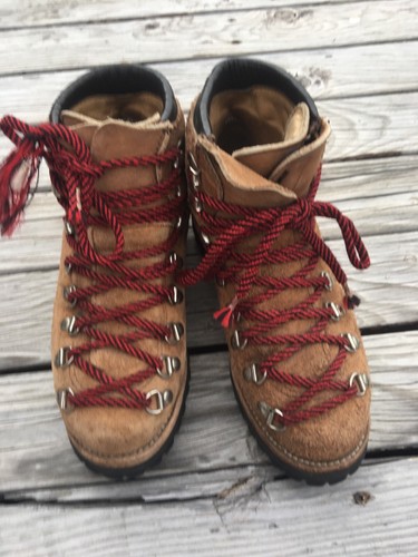 VTG DEXTER Suede Leather Hiking Boots Mountaineering Made In USA Size 6M Men’s - Picture 12 of 24
