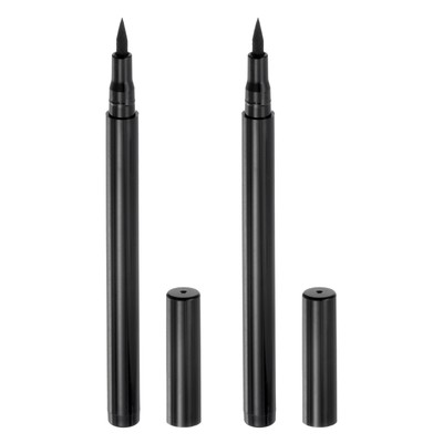2 Stück Stoffmarker Permanentlack Textilstifte feine Spitze schwarz, dunkelblau