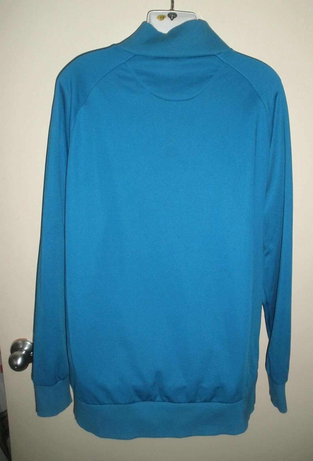 VETEMENTS #948 Amplify Giacca Felpa Blu Full Zip Uomo XL Jogger Track Foderata in Pile