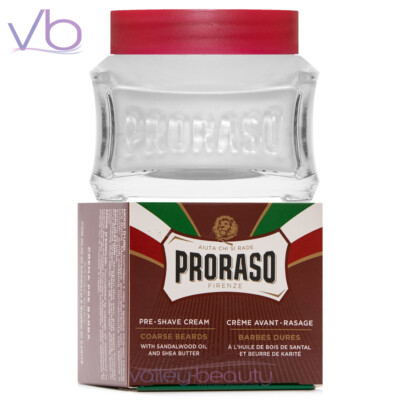 PRORASO Pre-Shave Creams | Red, White, Blue, Green | Aloe, Vitamin E, Sandalwood