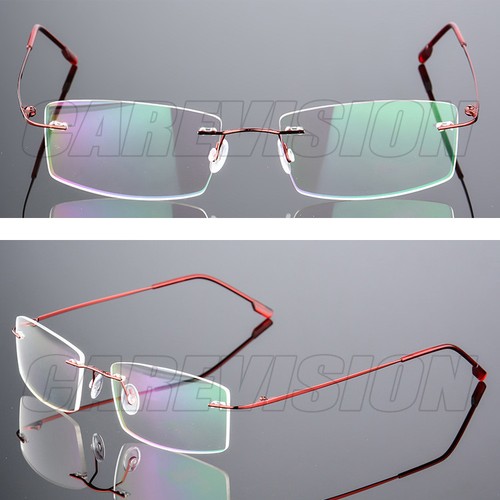 Flexible Memory Titanium-Alloy Unisex Rimless Eyeglasses Frames Optical Frame - Picture 11 of 13