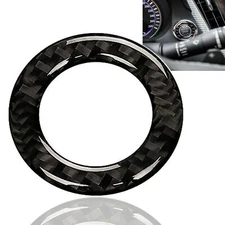 Real Carbon Fiber Engine Push Button Ring Trim Fits 11-22 Altima Maxima Tiida