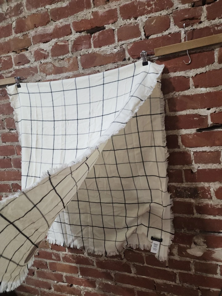 Chal a cuadros beige parche bufanda mujer Lauren Ralph Lauren Foto 4 de 4