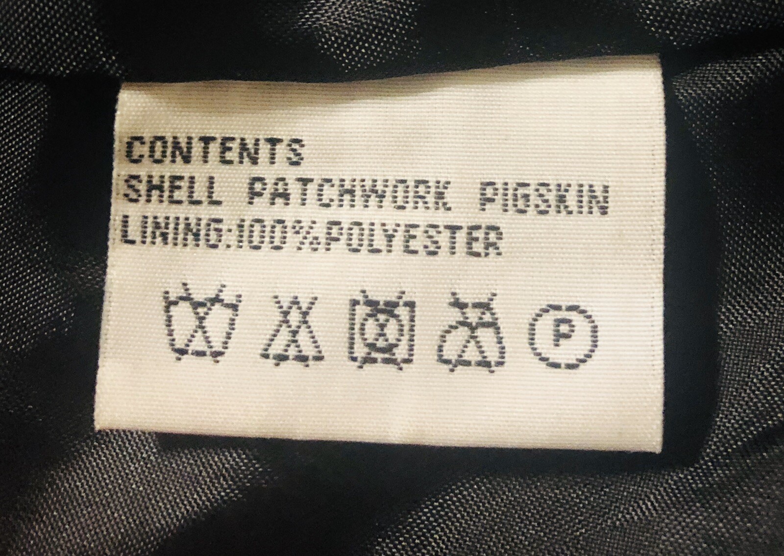 Vintage Womens Shell Patchwork Pigskin Black, Ful… - image 4