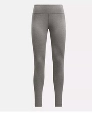 Image of Reebok Identity Small Cotton Leggings - Grey Size 8-10 - Brand New - Gym Running