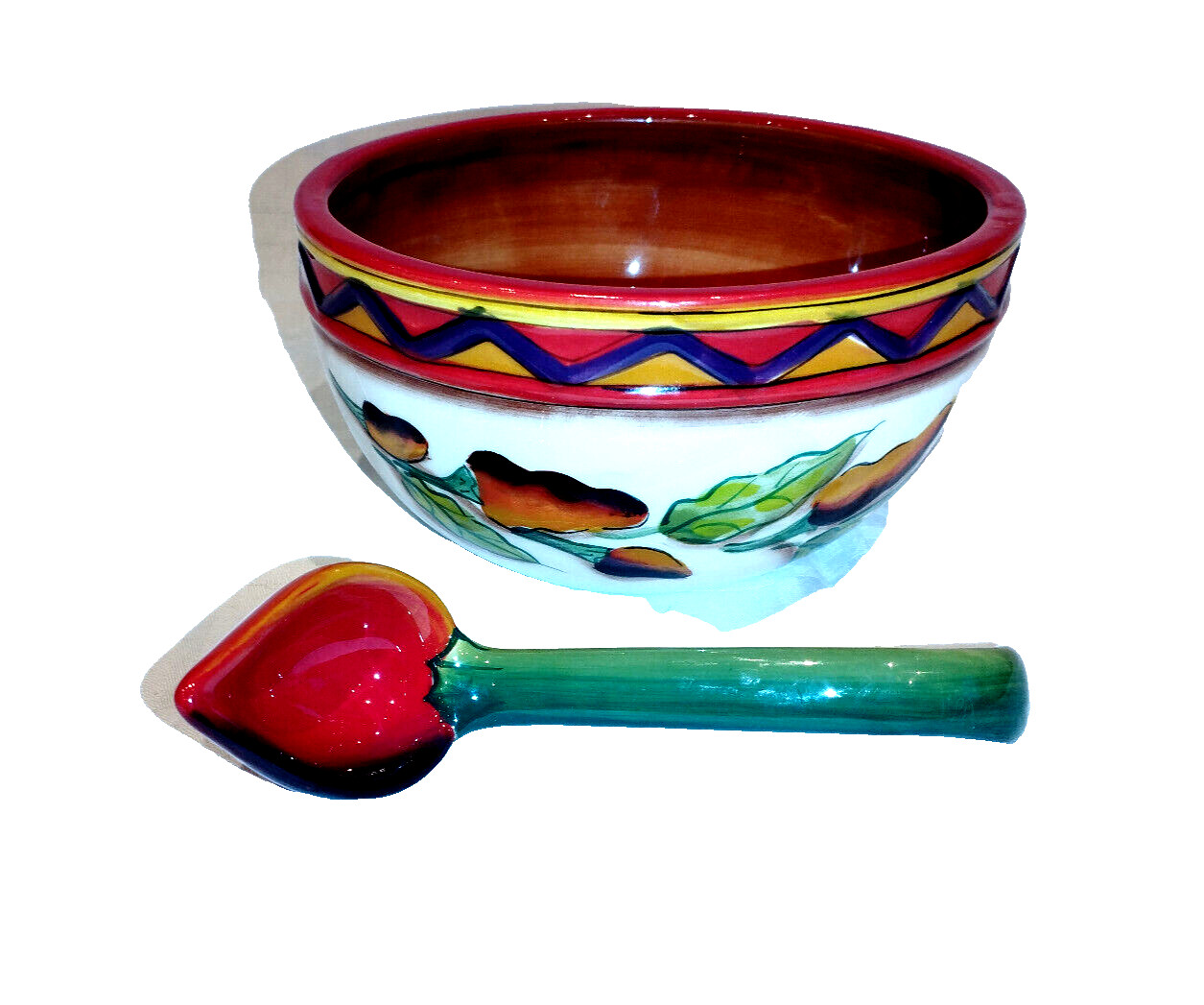 Vorlegeschale Schüssel mit Löffel wunderschönes Dekor Vinaigretteschale