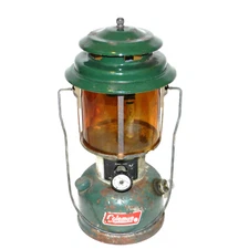 Vintage 1973 Coleman Lantern Model 220H Double Mantle Green Camping Outdoors