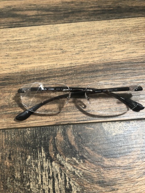 Authentic Ray Ban Liteforce Rb8724 1000 Black RX Eyeglasses Frames 56 