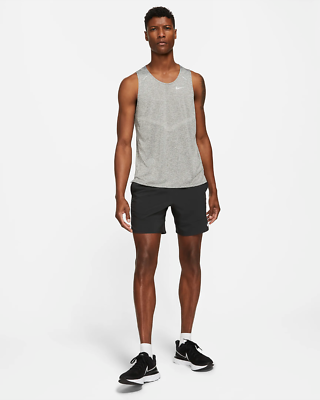 NEW Men's Size M Nike Dri-Fit Rise 365 Grey Tank Top Jersey