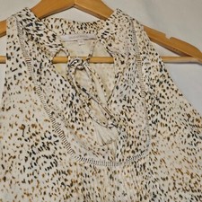 Womens SZ M Sundress V-Neck Tie Animal Print Retro, 70's,