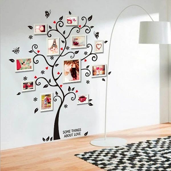 Wall Decals Tree Diy Photo Stickers Mural Home Decor Removable 100*120Cm/40*48in - Image 2 of 4