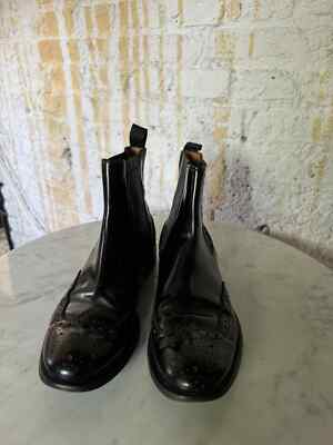 Unisex Burberry Black Brogue Leather Chelsea Used briefly  UK