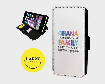 OHANA FAMILY VIBES - Kunstleder Flip Handyhülle - iPhone/Samsung