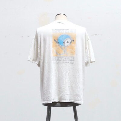 Vintage Planet Research Software Distressed Shirt 80s 90s CPU Apple Faded