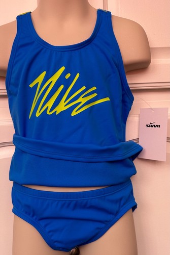 NWT NIKE Girls Swimsuit Bundle, 1 Piece, 2 Piece + Swimshirt Sz XS (6/7) $118 - Picture 6 of 9