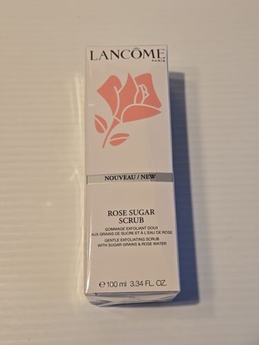 Lancome Paris New Rose Sugar Scrub New In Box 3.34 FL OZ