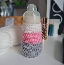 ręcznie szydełkowany pokrowiec na butelkę dla niemowląt tommee tippee dr brązowy MAM Nuk Phillips avent 