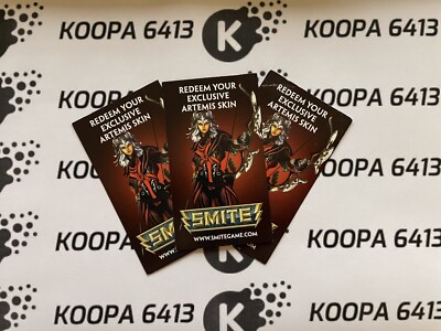  SMITE  ARTEMIS  PAX CONVENTION 2012 SKIN CODE CARD UNUSED/UNSCRATCHED 