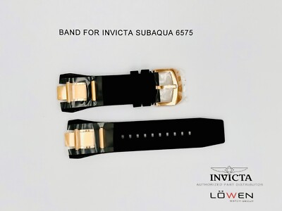 Authentic Invicta Subaqua 6575 Black Polyurethane & Rose Gold Band Male Version