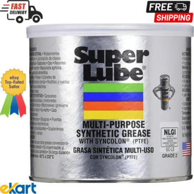 Super Lube 41160 Synthetic Grease (NLGI 2), 14.1 oz Canister, Translucent White