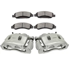 Front Brake Calipers And Ceramic Brake Pads Set For 2008-2017 Chevrolet Tahoe