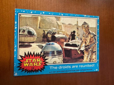 1977 Topps Star Wars Trading Card #12 Series 1 Blue Border R2-D2