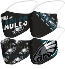 Philadelphia Eagles reusable face Mask 4 pack brand new