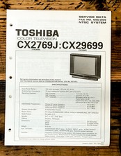 Toshiba CX2769J CX29699 TV Television Service Manual Original 