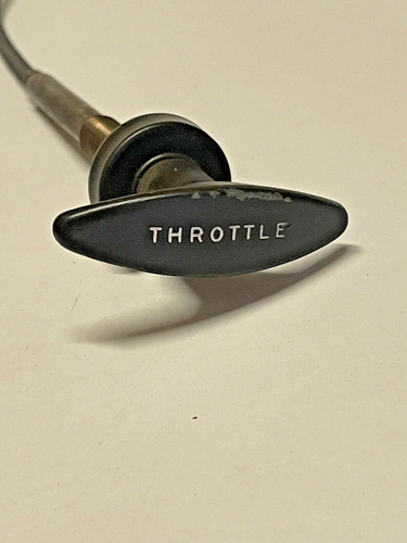 T-handle Throttle Cable Horizontal letters NOS Fits Willys M38 M38A1 ...