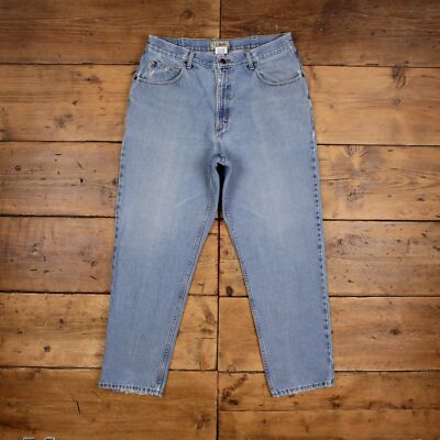 Vintage L.L. Bean Jeans Hose Trousers 34x29 Denim Herren Tapered Blau Baumwolle