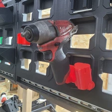 Fits Milwaukee Packout Wall Mount Plate Double M12 Tool Holder Red 2 Mounts