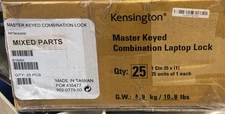 Lot of 25 Kensington Master Key Combination Laptop Lock w/2 Master Keys K67904WW
