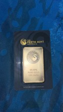 The Perth Mint 100g Gold Bar 99.99% Pure Fine Bullion 100 Gram Total Content 3887.93 per troy oz