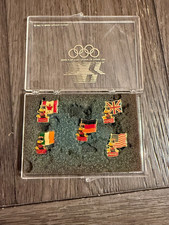 1984 Los Angeles Summer Olympics Coca-Cola 5 Pin Set In Original Case