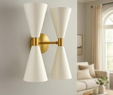 New 1950's Mid Century Modern Brass. Italian Wall Sconce Stilnovo Wall Fixture