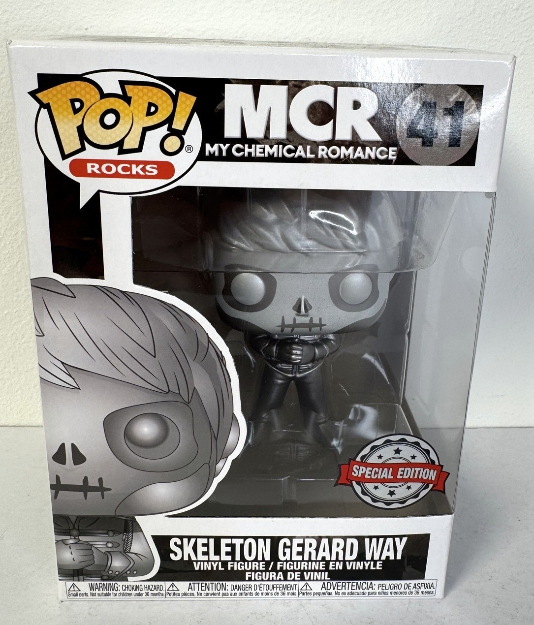 Funko Pop! Rocks My Chemical Romance Skeleton Gerard Way #41 Special Edition