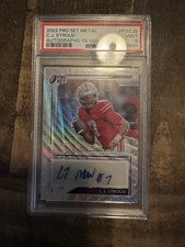 Leaf 2022 Pro Set Metal C.J. Stroud Autographed Silver Wave Rookie /40 PSA 9