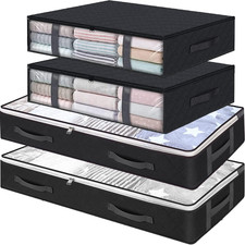 Under Bed Storage Containers, 4-Pack Large Underbed Storage Bags Organizer, Thic