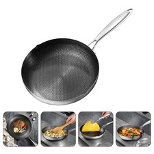  Stainless Steel Frying Pan Induction Honeycomb Electric Stove Wok