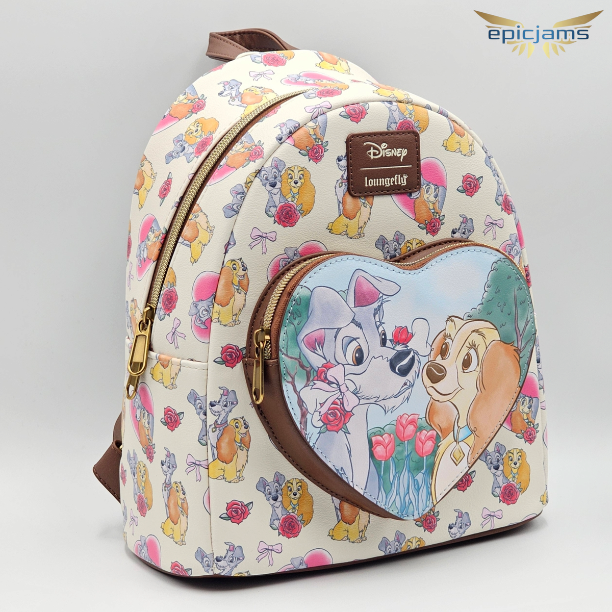 Loungefly Disney Lady And The Tramp Hearts & Roses Floral  display picture 1